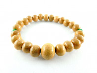 Sakura (cherry blossom tree)  7.5mm bracelet with Aventurine marker beads