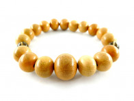 Sakura (cherry blossom tree)  10mm bracelet with Smoky quartz marker beads