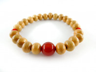 Sakura (cherry blossom tree) & Agate  7.5mm bracelet