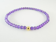 <Cotubu> Amethyst & 14KGF bracelet