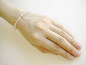 Crystal quartz 6mm bracelet
