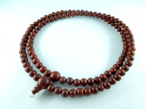Padoauk 108 beads long Nenju with no tassels