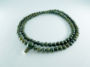 Lignum vitae 108 beads long Nenju with no tassels