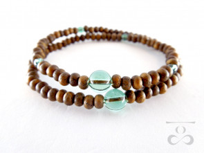 Enju & Green colored quartz 108 bracelet 