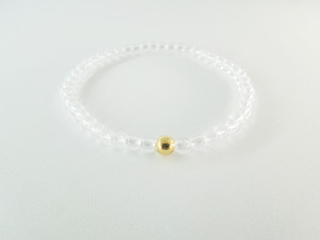  Crystal Quartz & 14KGF bracelet 