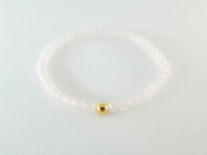  Rose Quartz & 14KGF bracelet