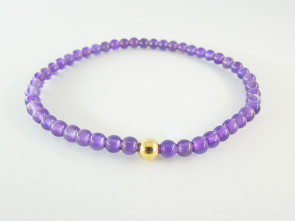 Amethyst & 14KGF bracelet
