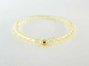  Yellow colored Quartz & 14KGF bracelet
